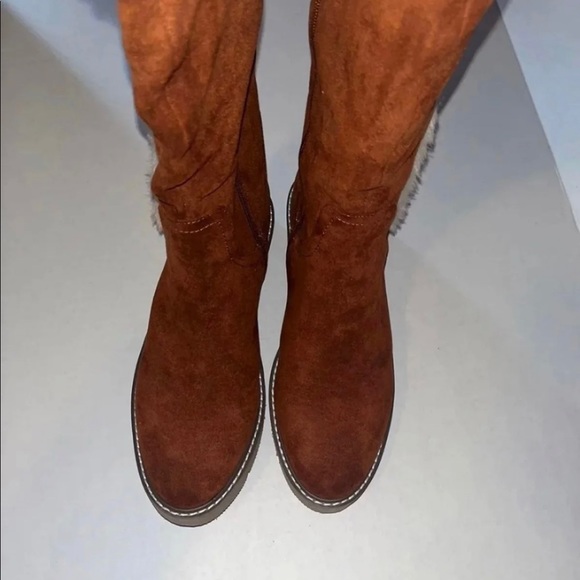 Midnight Velvet Cozy Tall Fur & Suede WMNS Tall Boots SIZE : 9 (NWD) - Picture 6 of 9